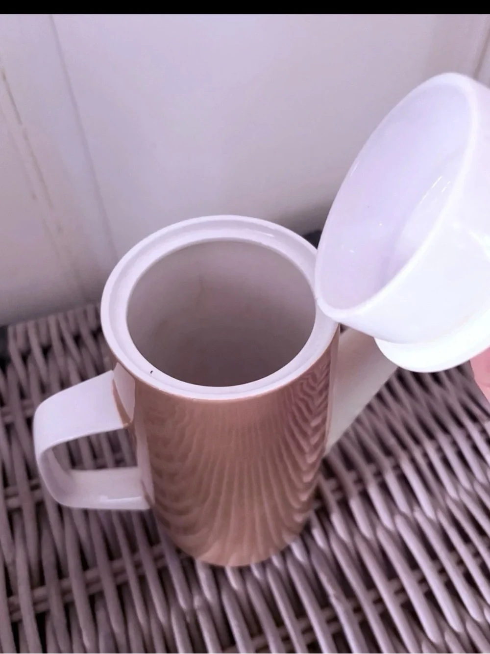 Mikasa Elite Fine China/Made in Japan/midcentury modern brown coffee-pot